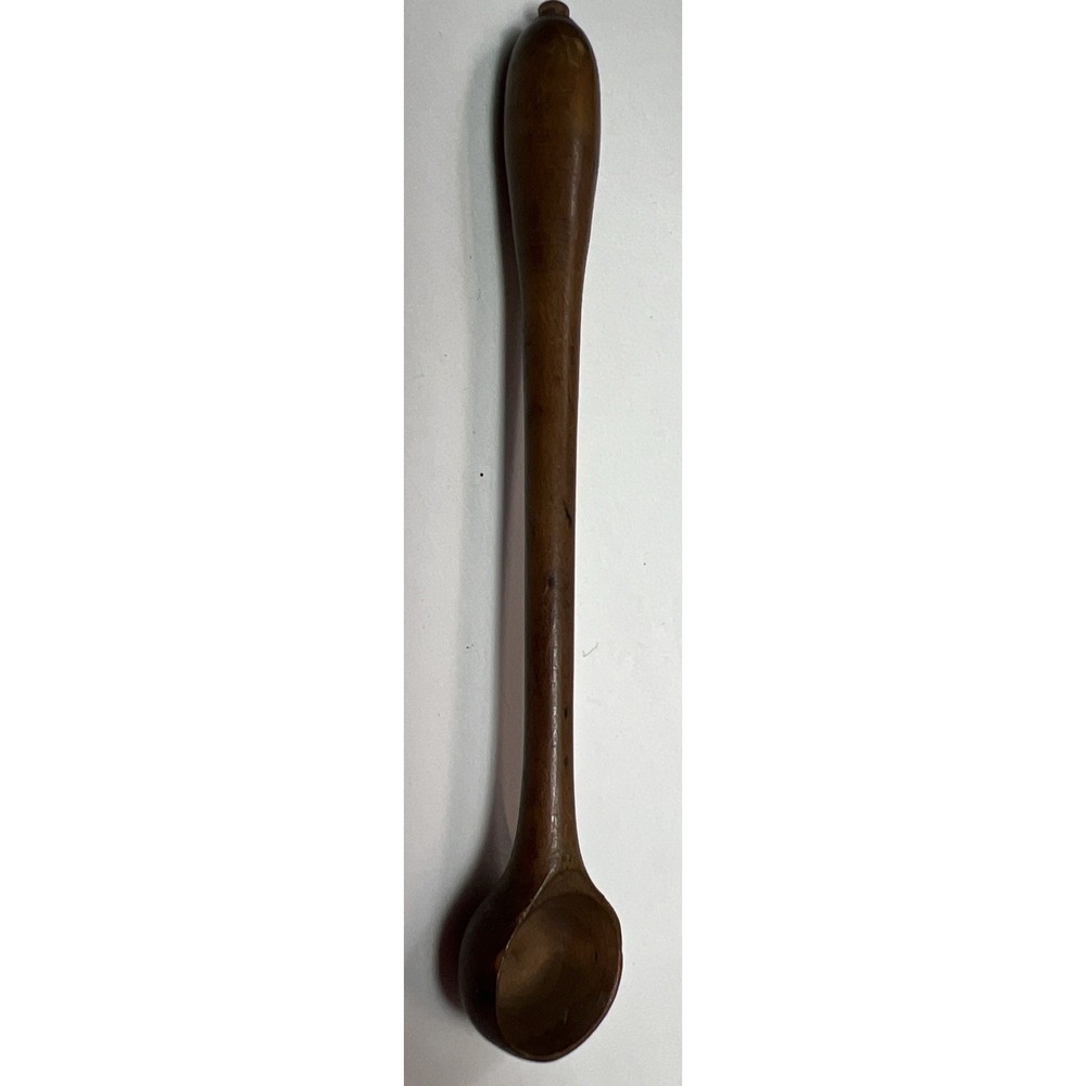 Antique Wood Treen Snuff Spoon 4 3/4 Long Nice !